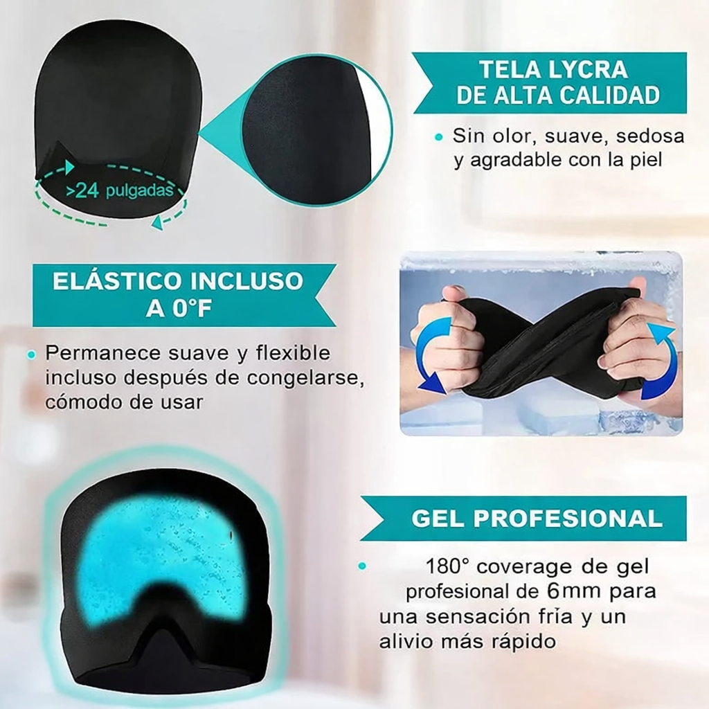 Gorro para aliviar el dolor de cabeza
